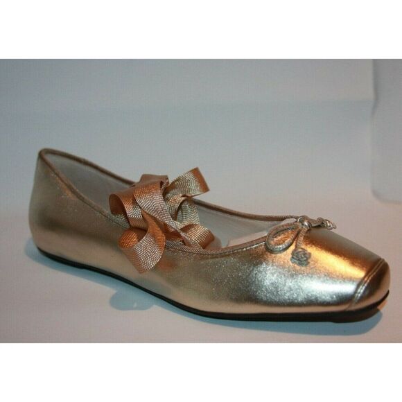 Cole Haan Women's 8.5B Downtown Ballet Gold Metallic Flats - New - Picture 4 of 7